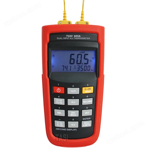K/J型双组输入温度计 TASI-605A（USB温度计） 报警型温度计 上下线报警温度计