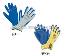诺斯NF14天然橡胶涂层手套
